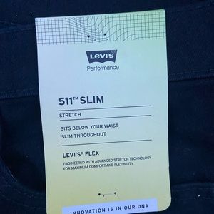 levi slim stretch black jeans